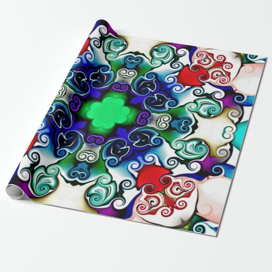Computerafbeeldingen. Illustratie van een abstract Cadeaupapier (Uitgerold)