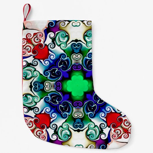 Computerafbeeldingen. Illustratie van een abstract Kleine Kerstsok (Voorkant)