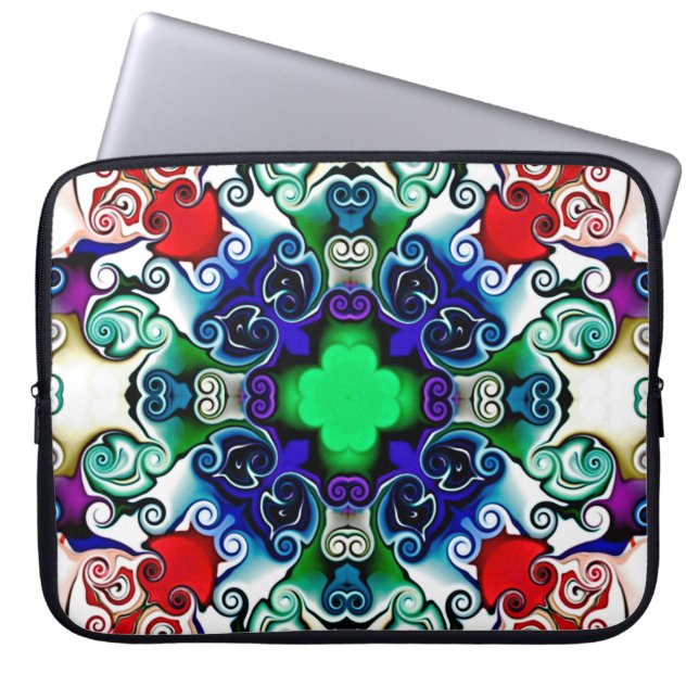 Computerafbeeldingen. Illustratie van een abstract Laptop Sleeve (Voorkant)