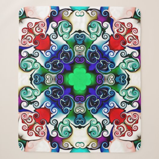 Computerafbeeldingen. Illustratie van een abstract Sherpa Deken (Voorkant)