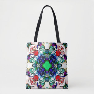 Computerafbeeldingen. Illustratie van een abstract Tote Bag