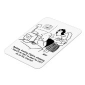 Computeranalfabeet man op computer magneet (Linkerzijde)