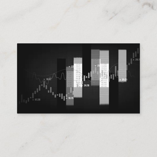 computeranalist | stock candlestick graph visitekaartje (Achterkant)