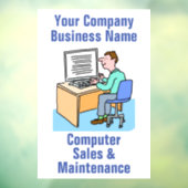 Computerbedrijf verkoop en onderhoud raamsticker (Vel 3)