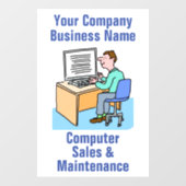 Computerbedrijf verkoop en onderhoud raamsticker (Vel)