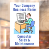 Computerbedrijf verkoop en onderhoud raamsticker (Vel 2)
