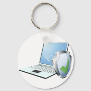 Computerbeveiligingsconcept Sleutelhanger