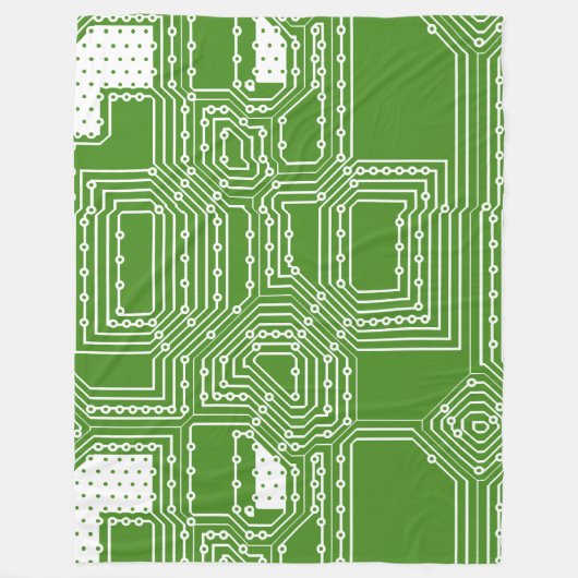 Computerbordpatroon Fleece Deken (Voorkant)