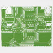 Computerbordpatroon Fleece Deken (Voorkant (Horizontaal))