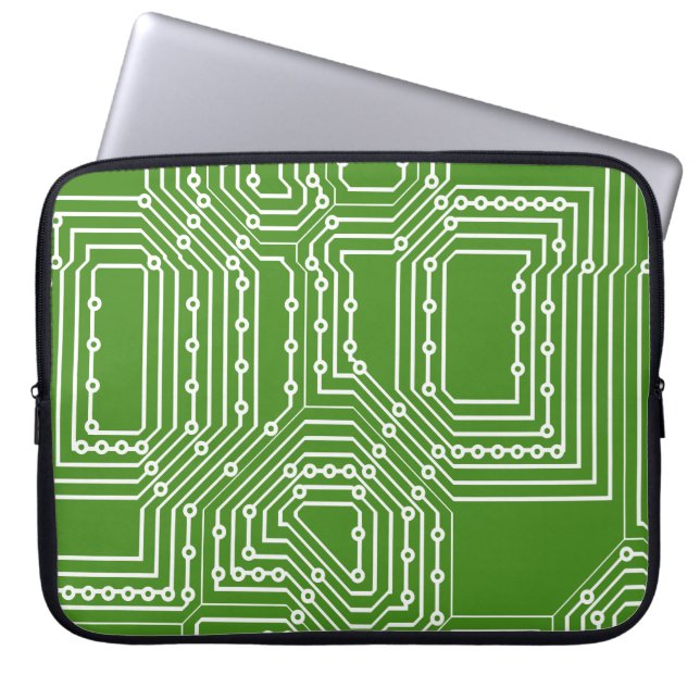 Computerbordpatroon Laptop Sleeve (Voorkant)