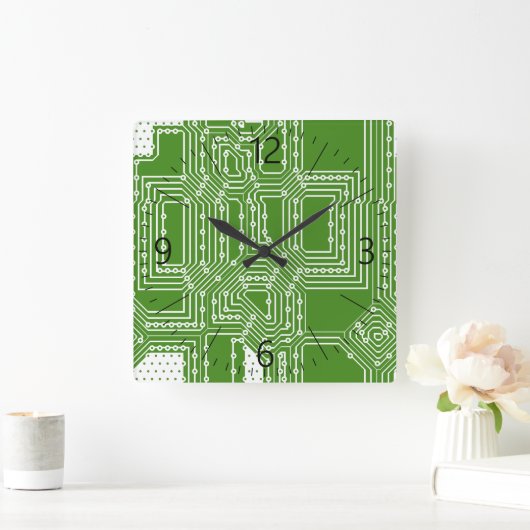 Computerbordpatroon Vierkante Klok (Huis)