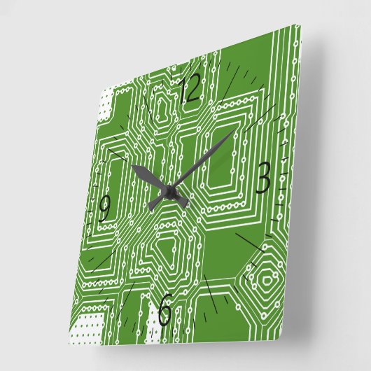 Computerbordpatroon Vierkante Klok (Hoek)