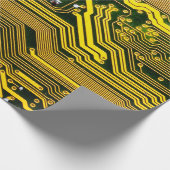 computercircuit-boardtelecommunicatie, abstract,a cadeaupapier (Hoek)