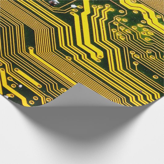 computercircuit-boardtelecommunicatie, abstract,a cadeaupapier (Hoek)