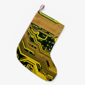 computercircuit-boardtelecommunicatie, abstract,a kleine kerstsok (Voorkant (Hangend))