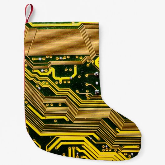 computercircuit-boardtelecommunicatie, abstract,a kleine kerstsok (Voorkant)