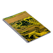 computercircuit-boardtelecommunicatie, abstract,a notitieboek (Rechterzijde)
