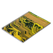 computercircuit-boardtelecommunicatie, abstract,a notitieboek (Linkerzijde)