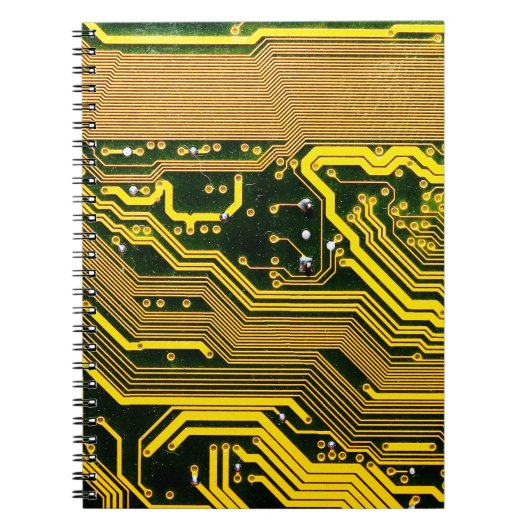 computercircuit-boardtelecommunicatie, abstract,a notitieboek (Voorkant)