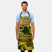 computercircuit-boardtelecommunicatie, abstract,a schort (Gedragen)