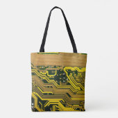computercircuit-boardtelecommunicatie, abstract,a tote bag (Achterkant)