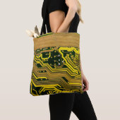 computercircuit-boardtelecommunicatie, abstract,a tote bag (Dichtbij)
