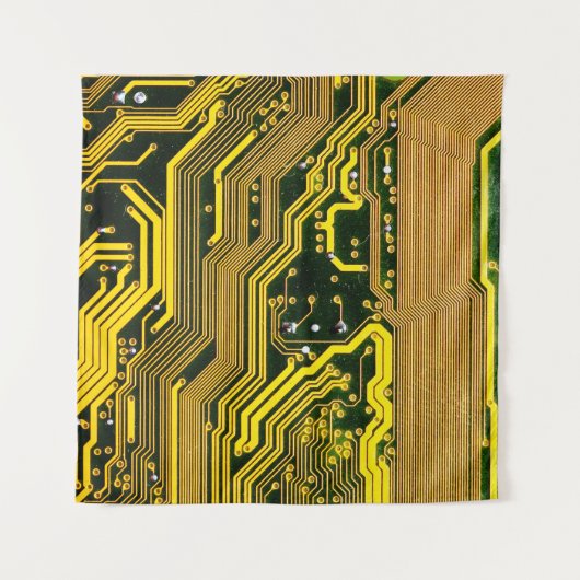 computercircuit-boardtelecommunicatie, abstract,a wandkleed (Voorkant (horizontaal))
