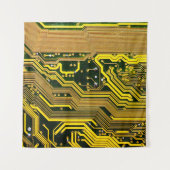computercircuit-boardtelecommunicatie, abstract,a wandkleed (Voorkant)