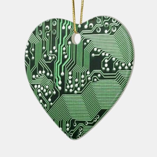 Computercircuit Keramisch Ornament (Links)