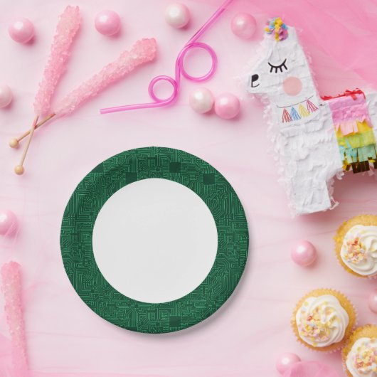 Computercircuit Papieren Bordje (Feest)