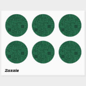 Computercircuit Ronde Sticker (Vel)