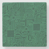 Computercircuit Stenen Onderzetter (Voorkant)