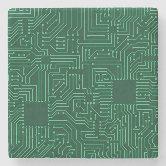 Computercircuit Stenen Onderzetter (Voorkant)