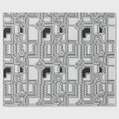 Computercircuits en -technologie cadeaupapier (Vlak)