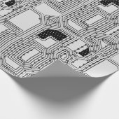 Computercircuits en -technologie cadeaupapier (Hoek)