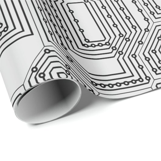 Computercircuits en -technologie cadeaupapier (Rol Hoek)