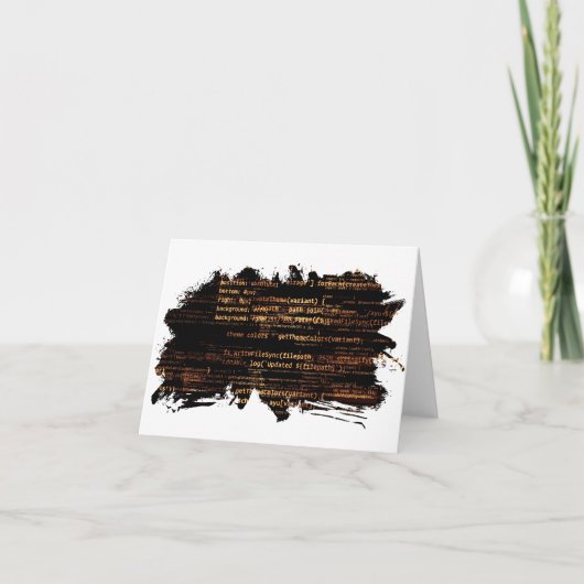 Computercode Bedankkaart (Voorkant)