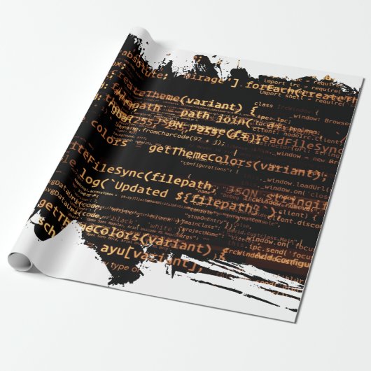 Computercode Cadeaupapier (Uitgerold)