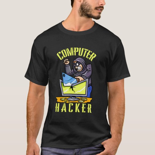 Computercode Cybersecurity Computer Hacker T-shirt (Voorkant)