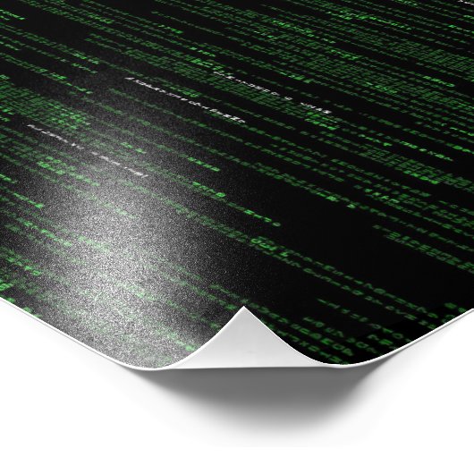 Computercode die uw gaminggeek poster laat vallen (Hoek)