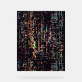 computercode geschreven in een rook acryl bord (Voorkant)