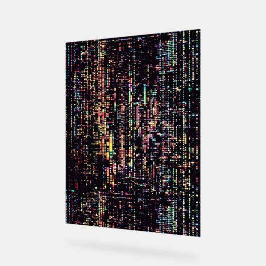 computercode geschreven in een rook acryl bord (Hoek)