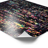 computercode geschreven in een rook foto afdruk (Hoek)