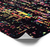 computercode geschreven in een rook poster (Hoek)