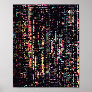 computercode geschreven in een rook poster
