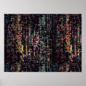 computercode geschreven in een rook poster (Voorkant)