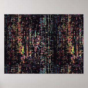 computercode geschreven in een rook poster
