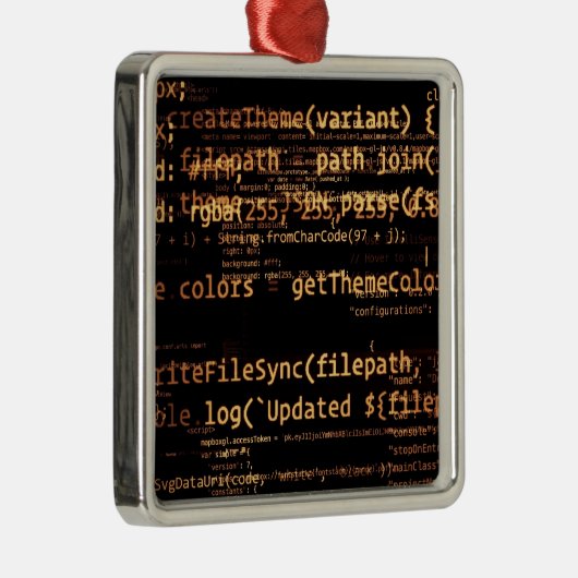 Computercode Metalen Ornament (Rechts)