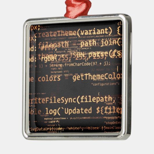 Computercode Metalen Ornament (Links)