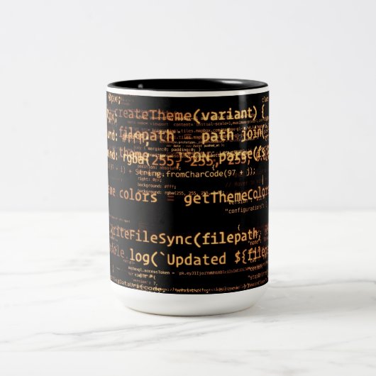 Computercode Tweekleurige Koffiemok (Center)